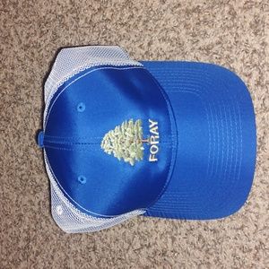 Foray Trucker Mesh Strap-on Golf Hat Blue Green